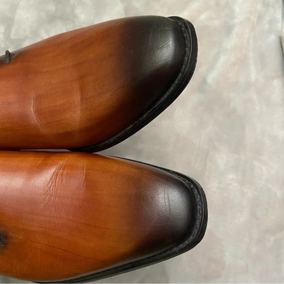 Rawls Henry Side Lace Up Oxford in Cognac Patina - Picture 7 of 9